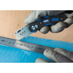 Draper Tools Folding Trimming Knife with Belt Clip Blue 24383