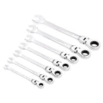 Draper Tools Hi-Torq® Metric Flexible Head Ratcheting Combination Spanner Set, 7 Pce