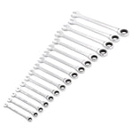 Draper Hi-Torq Metric Ratchet Combination Spanner Set, 16 Pce
