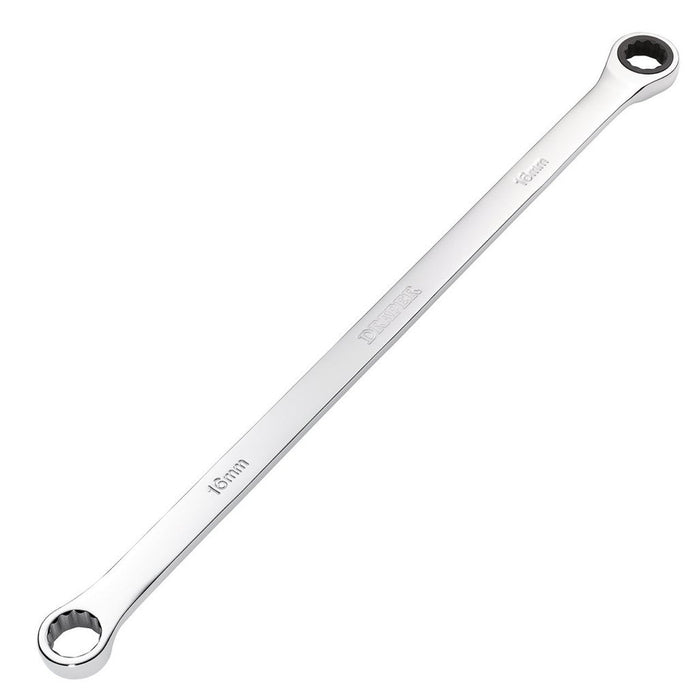 Draper HI-TORQ® Metric Extra-Long Double Ring Ratchet Spanner 16mm