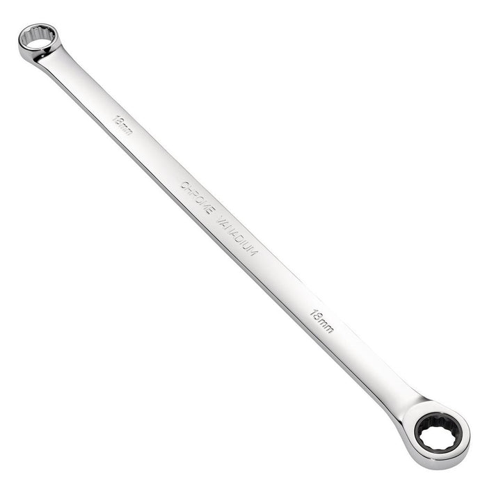 Draper HI-TORQ® Metric Extra-Long Double Ring Ratchet Spanner 18mm