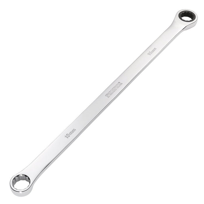 Draper HI-TORQ® Metric Extra-Long Double Ring Ratchet Spanner 19mm