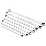 Draper HI-TORQ® Metric Extra-Long Double Ring Ratchet Spanner Set 7 Pce