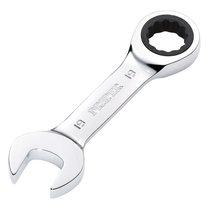 Draper Hi-Torq Metric Stubby Ratchet Combination Spanner 19mm