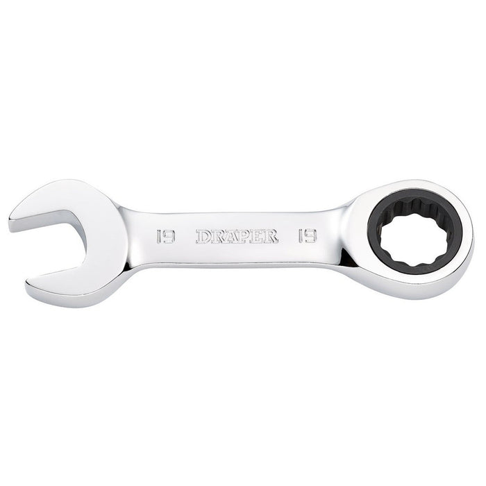Draper Hi-Torq Metric Stubby Ratchet Combination Spanner 19mm