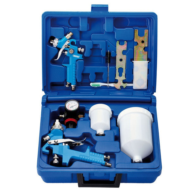Draper Tools HVLP Air Paint Spray Gun Kit 7 Pce