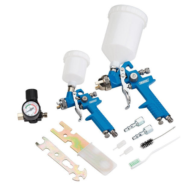 Draper Tools HVLP Air Paint Spray Gun Kit 7 Pce