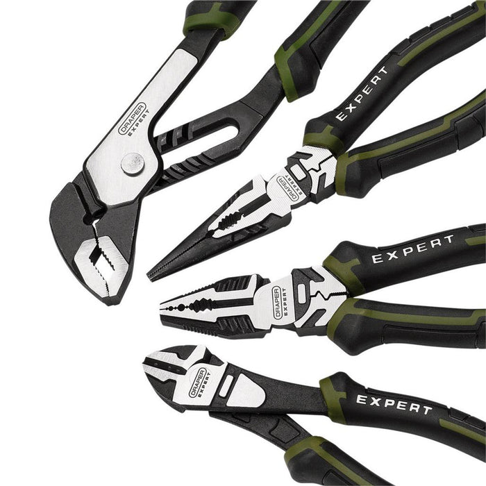 Draper Expert High Leverage Pliers Set with Water Pump Pliers (4 Piece)