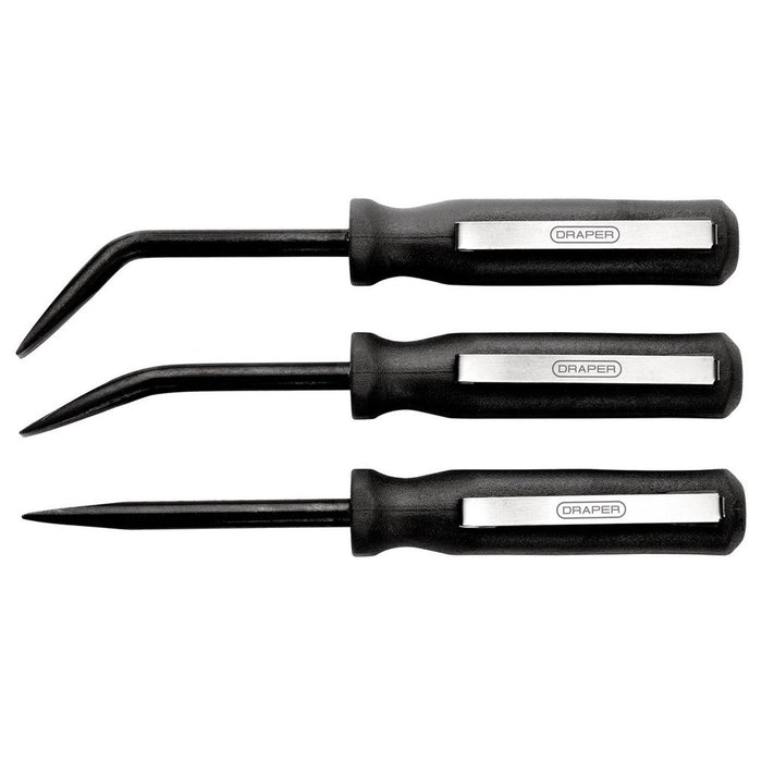 Draper Mini Pry Bar Set 125mm Black 3 Piece