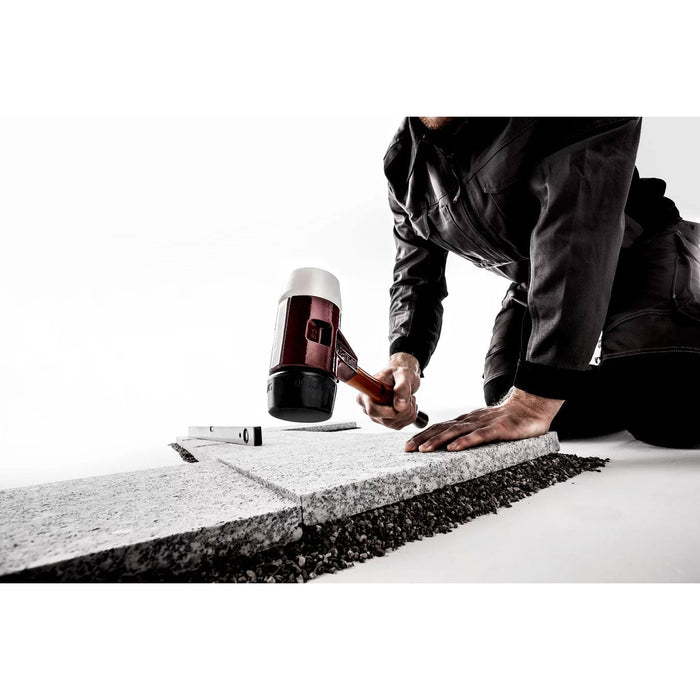 Halder SIMPLEX Soft-Face Mallet Cast Steel Housing & Wood Handle Rubber/Superplastic 635g