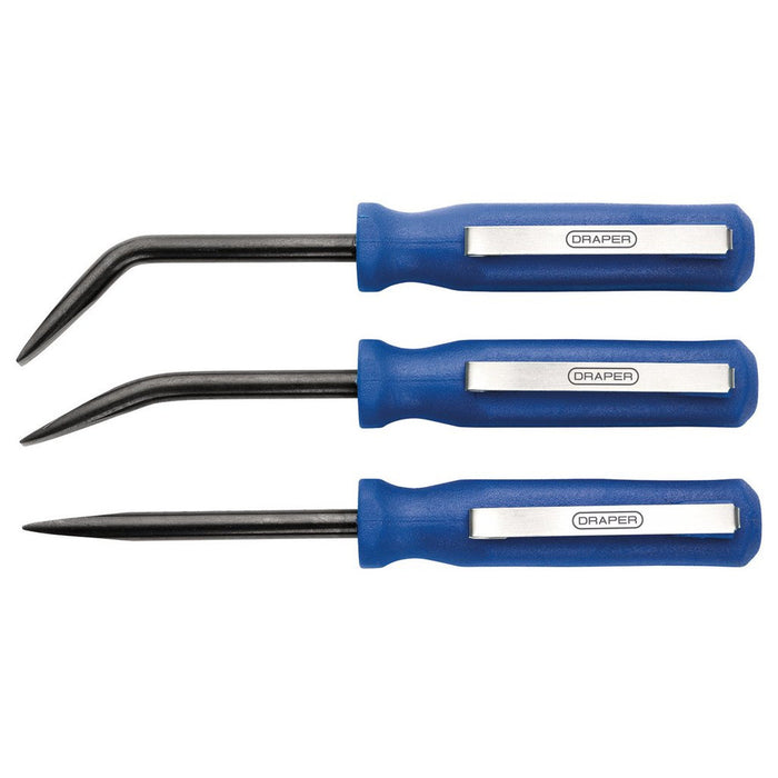 Draper Mini Pry Bar Set, 125mm Blue, 3 Pce