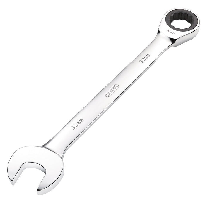 Draper Tools 32mm Metric Ratcheting Combination Spanner 31027