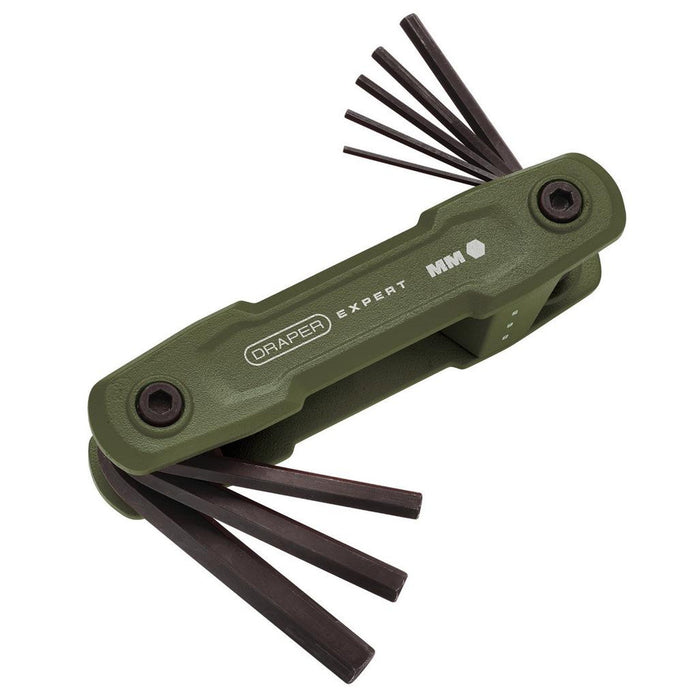 Draper 31109 Expert Metric Folding Hex Key Set (8 Piece)
