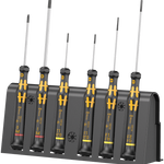 Wera 1578 A/6 ESD Slotted/Phillips Precision Screwdriver Set & Rack for Electronic Applications 6 Piece 030170