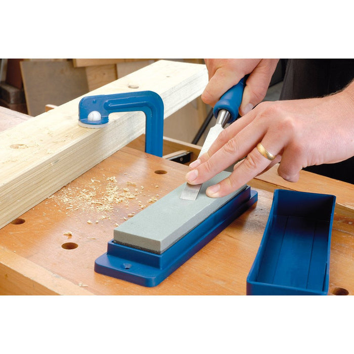 Draper Tools 200x50x25mm Silicone Carbide Sharpening Stone with Box 31696