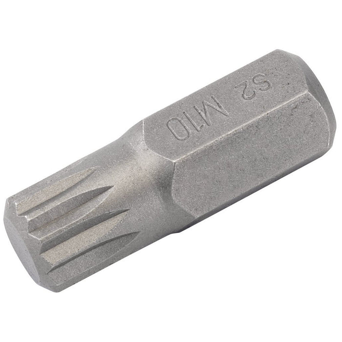 Draper M10 x 30mm Spline 10mm Insert Bit for Mechanics Bit Sets