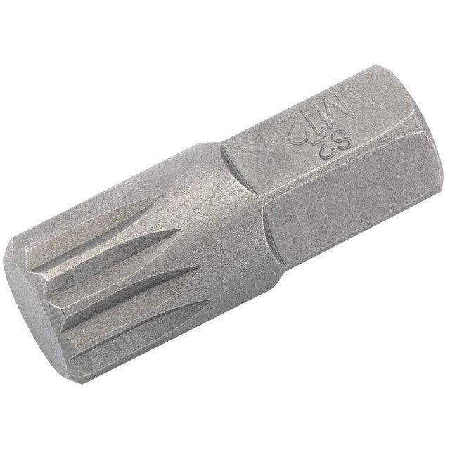 Draper M12 x 30mm Spline 10mm Insert Bit for Mechanics Bit Sets