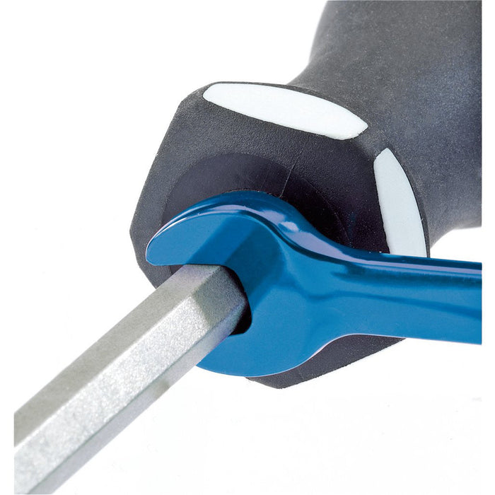 Draper Tools Pound Thru Plain Slot Soft Grip Screwdriver 6.5x150mm 35183