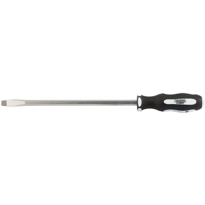 Draper Tools Pound Thru Plain Slot 10 x 250mm Soft Grip Screwdriver 35186