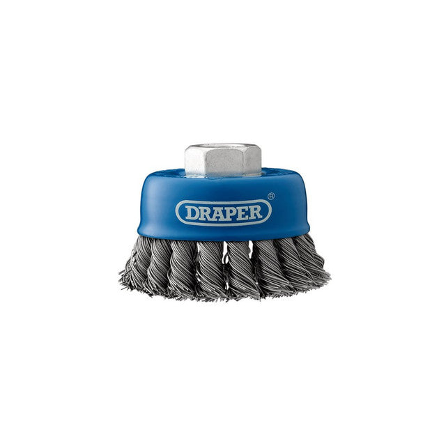 Draper Tools Steel Twist-Knot Wire Cup Brush 75mm M14
