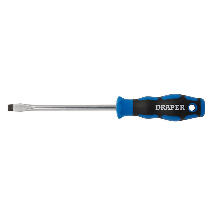 Draper Tools Soft Grip Plain Slot Screwdriver 8.0 x 150mm