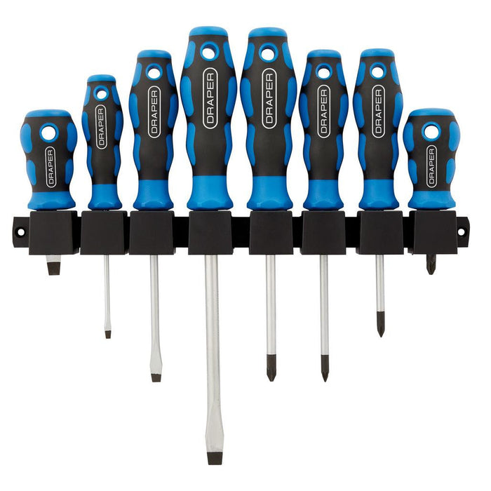 Draper Tools Soft Grip Screwdriver Set 8 Piece 48933