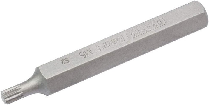 Draper Expert Spline 10mm Insert Bit for Mechanics Bit Sets, M5 x 75mm