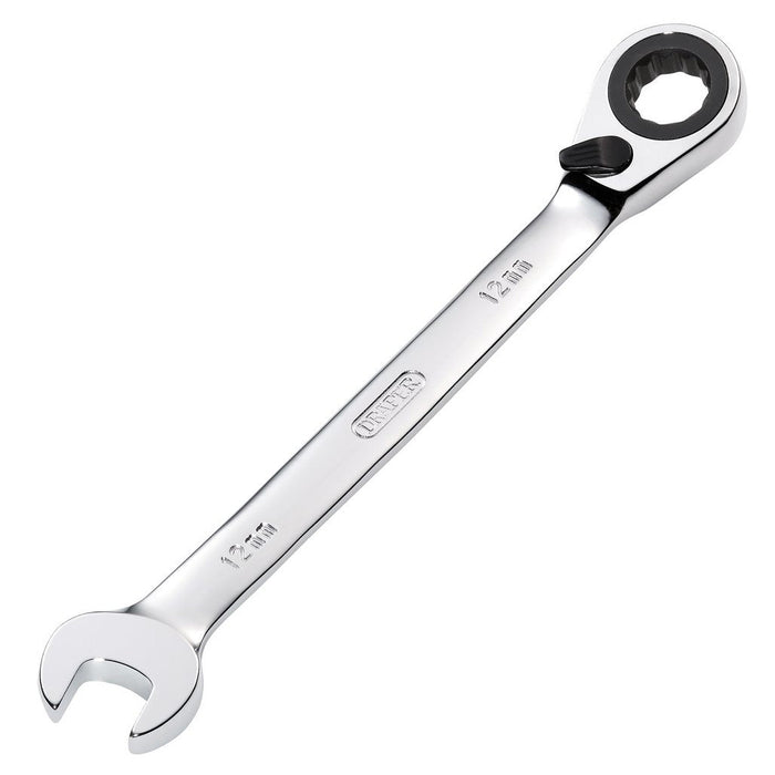 Draper Tools Hi-Torq® Metric Reversible Ratcheting Combination Spanner 12mm 51999