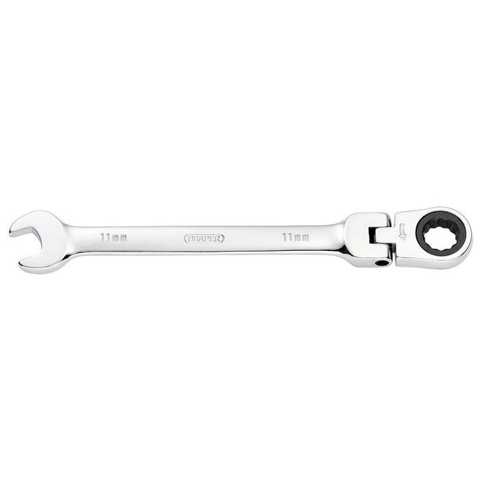 Draper Tools Draper Hi-Torq® Metric Flexible Head Ratcheting Combination Spanner 11mm