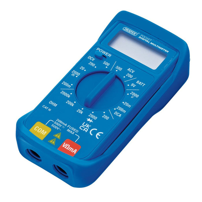 Draper Tools Pocket Digital Multimeter, 500V, AC/DC