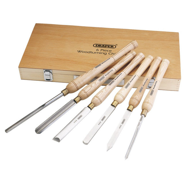 Draper Tools HSS Woodturning Chisel Set, 6 Pce