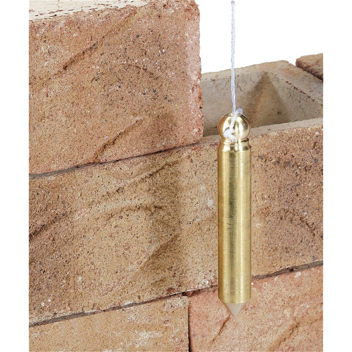 Draper Tools Solid Brass Plumb Bob with Nylon Line 100g 5m 60698
