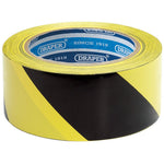 Draper Tools Yellow Adhesive Hazard Tape Roll 33mx50mm Black and Yellow 63382