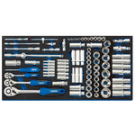 Draper Tools Socket Set in Full Drawer EVA Insert Tray 1/4