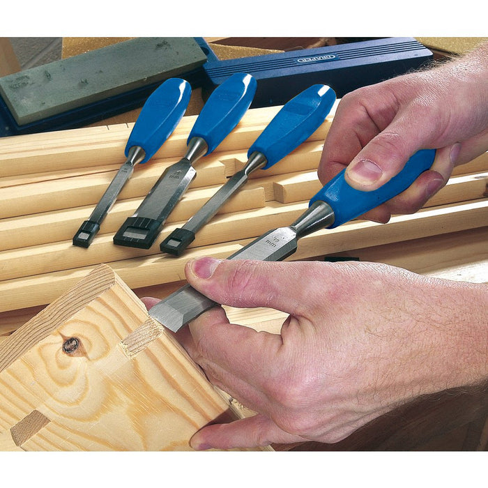 Draper Tools Bevel Edge Wood Chisel Set 4 Piece 69619
