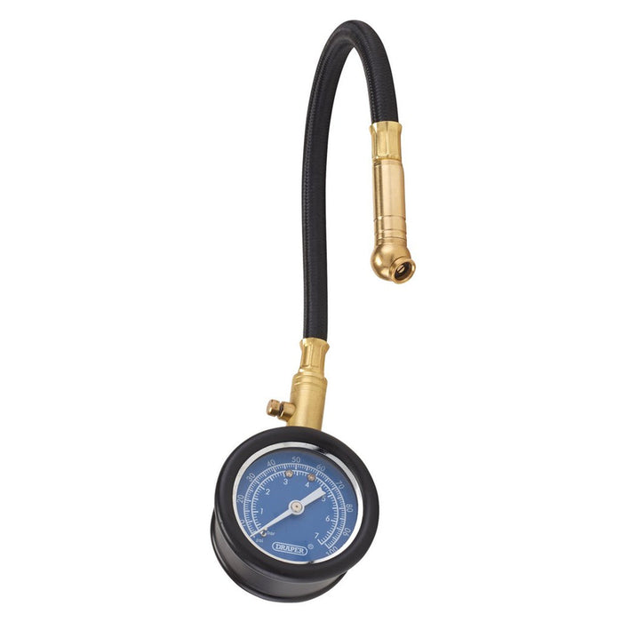 Draper Tools Tyre Pressure Gauge with Flexible Hose