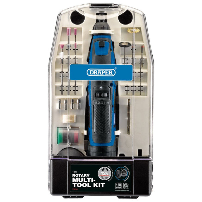 Draper 12V Rotary Multi-Tool Kit, 50 Pce
