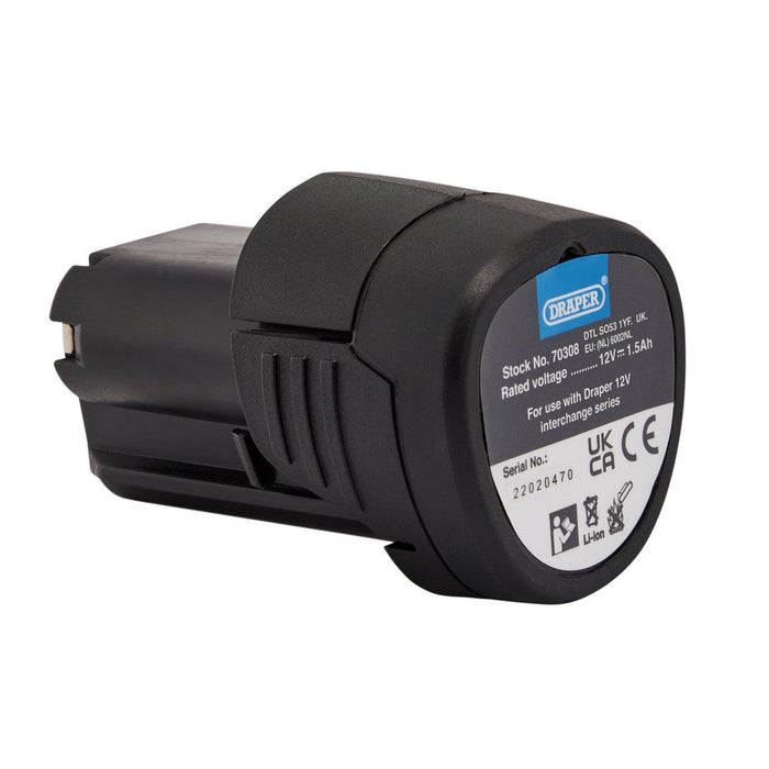 Draper 12V Li-ion Battery 1.5Ah 70308