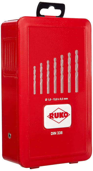 Ruko Twist Drill Set DIN 338, 25 Piece