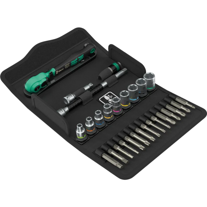 Wera 8100 SA 14 Zyklop Comfort Ratchet Set with Reversing Lever 1/4
