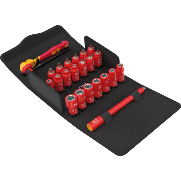 Wera 8100 SA VDE 1 Zyklop Ratchet Set Insulated Reversing Lever 1/4