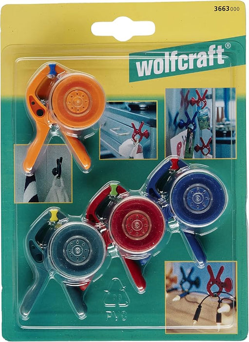 Wolfcraft MINI 20 Spring Clamps with Suction Cup, 4 Pce Set *COMING SOON*