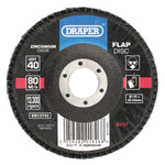 Draper Zirconium Oxide Flap Disc 115 x 22.23mm 40 Grit