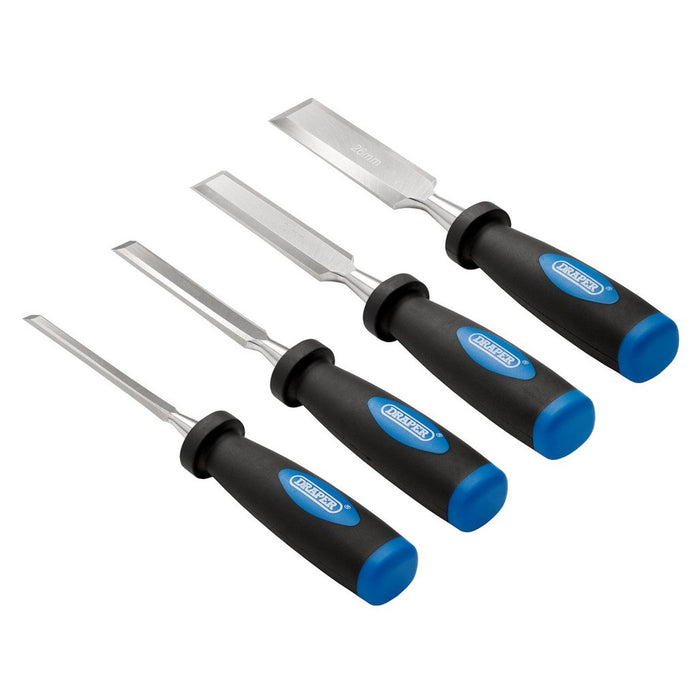 Draper Tools Bevel Edge Wood Chisel Set, 4 Pce