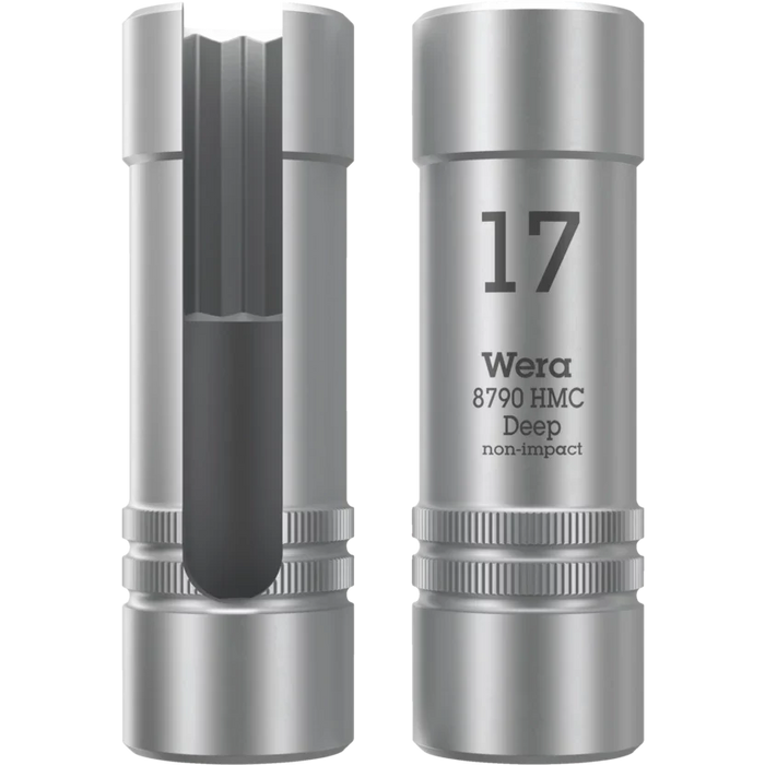 Wera 8790 HMC Deep Socket Wrench Insert with Cutout Shaft 1/2