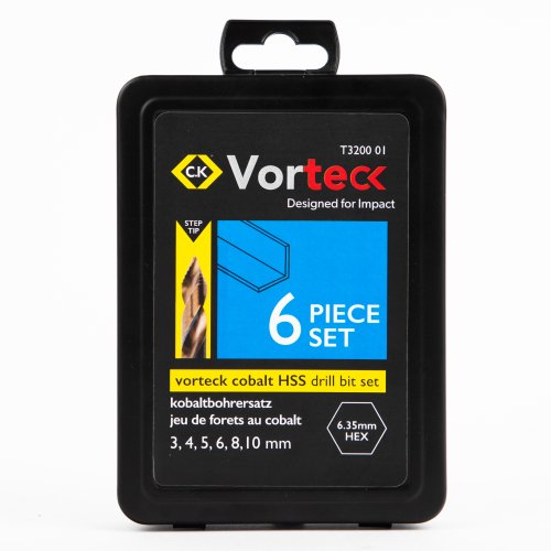 C.K Vorteck Cobalt HSS Drill Bits Set 6 Pieces T3200 01