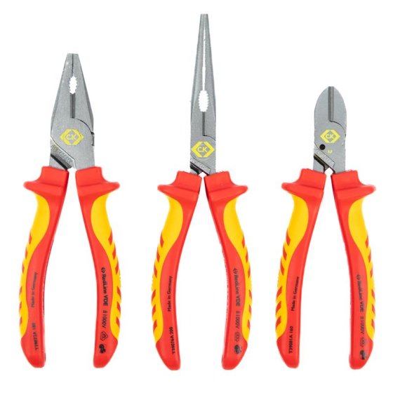 C.K RedLine VDE Pliers Set of 3 T3805A