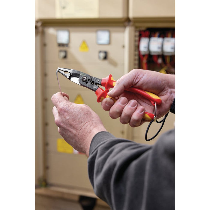 Draper XP1000® VDE Tethered 8-in-1 Electricians Pliers, 215mm