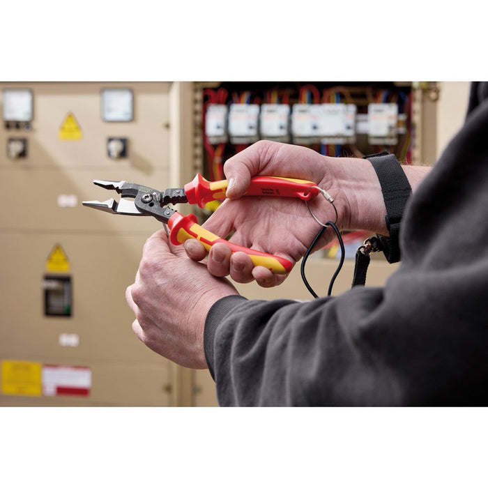 Draper XP1000® VDE Tethered 8-in-1 Electricians Pliers, 215mm