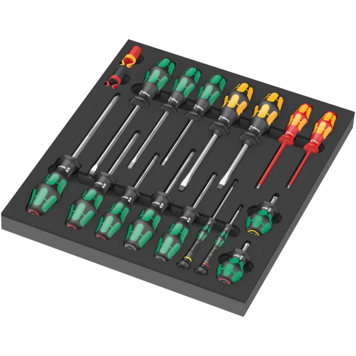 Wera 9705 Tool Rebel Roller Cabinet Stainless 1 with Tool Assortment, 177 Piece 150135